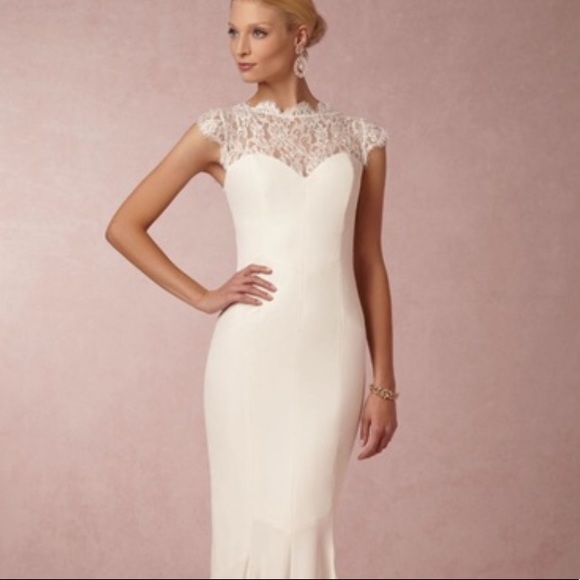 Nicole Miller Dresses & Skirts - BHLDN Nicole Miller Gown “Lauren” Lace Back Bridal Wedding Gown